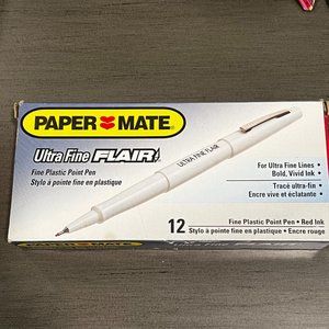Paper Mate Vintage Double Heart Red Ultra Fine Flair 832-01 1994 ONE PEN